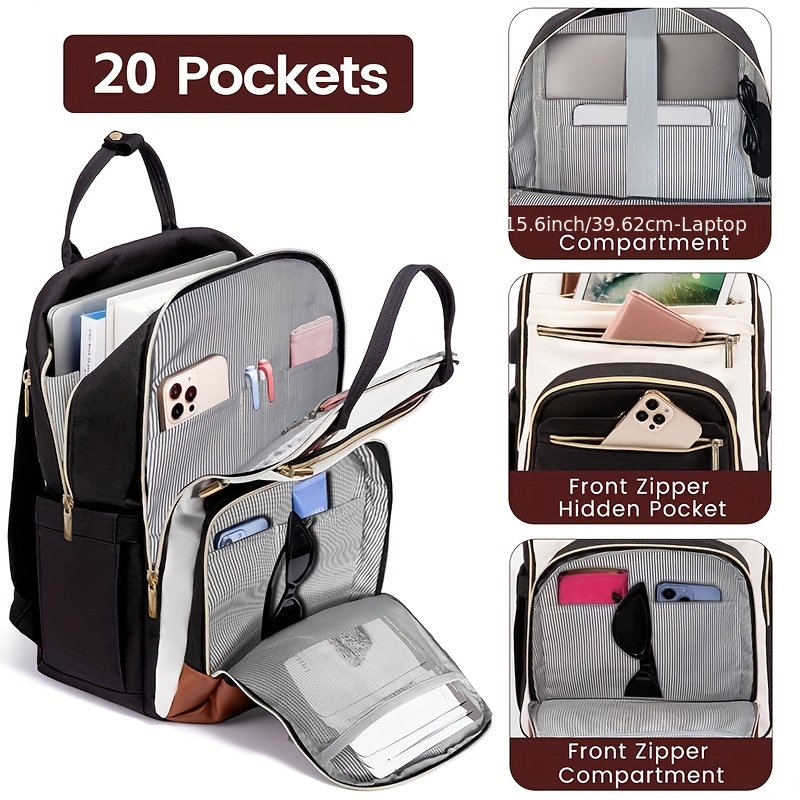 Laptop Backpack 15.6 - Tas Ransel Laptop Wanita Dua Warna,