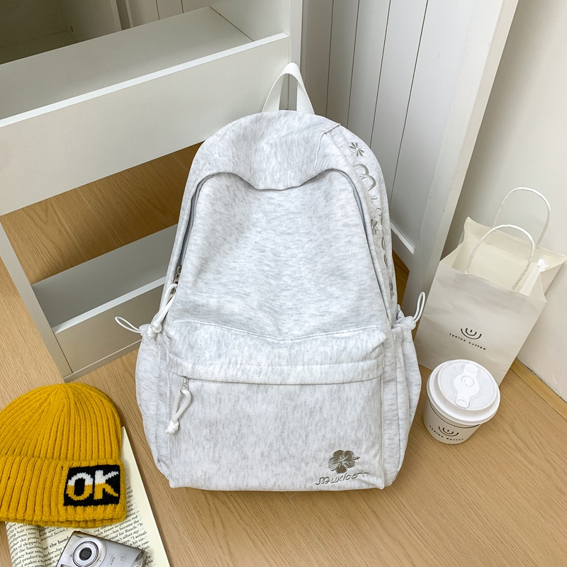 Tas Ransel Desain Warna Solid  - Canvas Backpack Casual ulasan dan harga