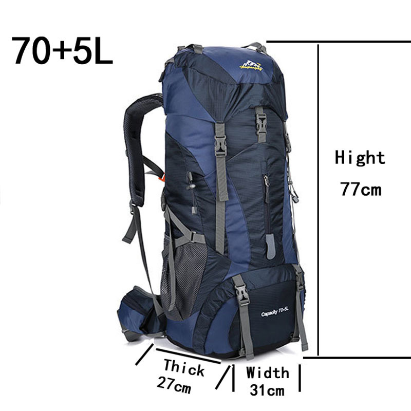 75L Pria Wanita Outdoor Hiking - Rain Cover Backpack ulasan dan harga