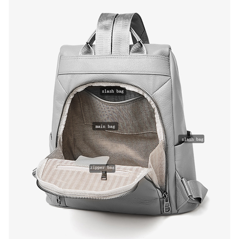 FOXER Ransel Kulit Asli untuk  - Travel Backpack Anti Theft ulasan dan harga
