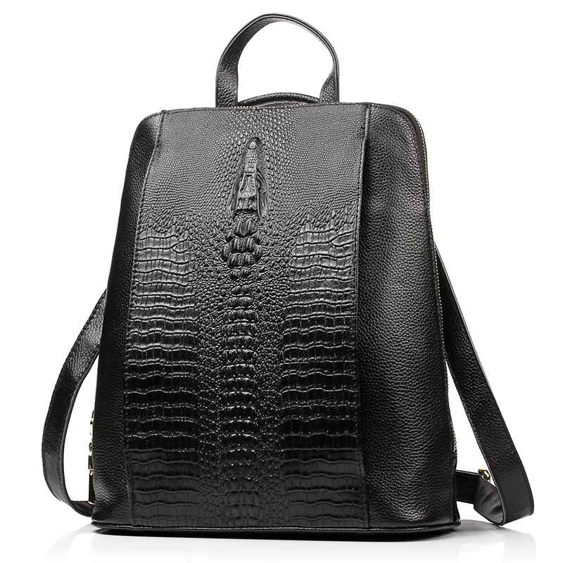 Zency 100% ransel kulit asli w - Fashion Backpack Women ulasan dan harga