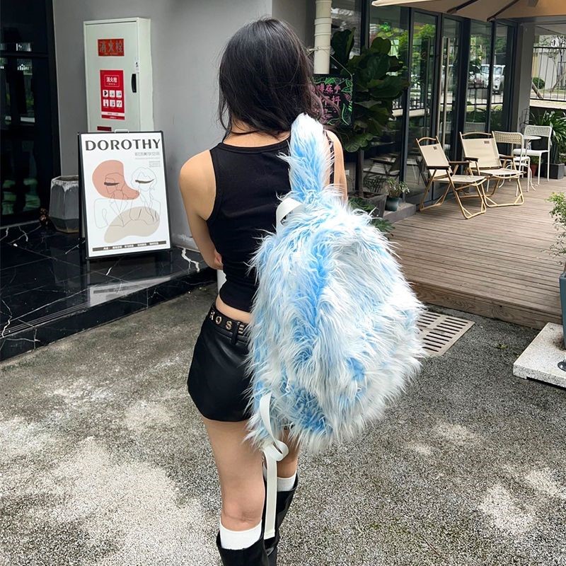JIAERDI Ransel Bulu Panjang Bi - Fashion Backpack Women ulasan dan harga